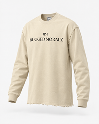 “RUGGED MORALZ” Raw Edge Long Sleeve image 1