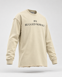 “RUGGED MORALZ” Raw Edge Long Sleeve image 3