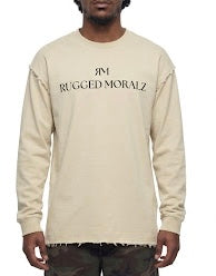 “RUGGED MORALZ” Raw Edge Long Sleeve image 5